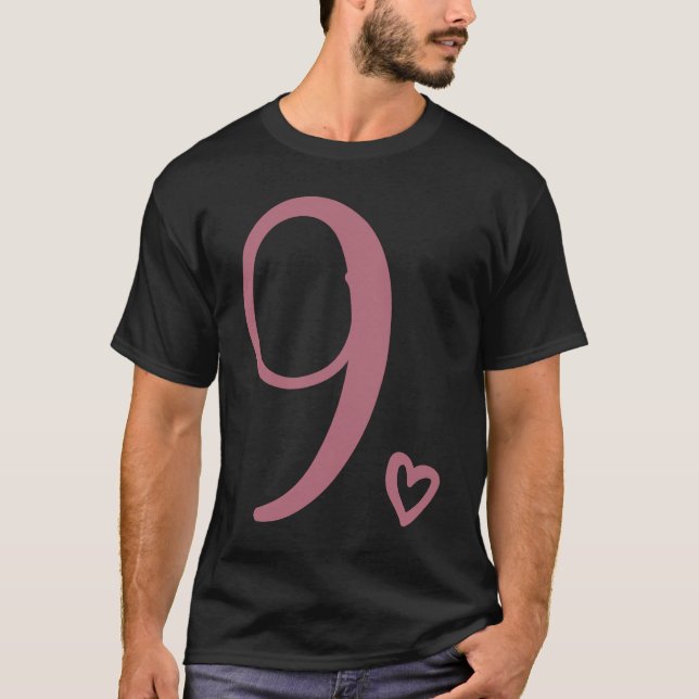 Camiseta Noveno Cumpleaños De Los Niños Chicas Nueve Años (Anverso)