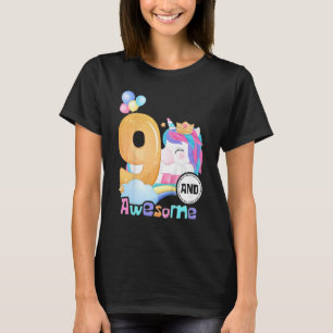 Camiseta Noveno cumpleaños de niños de 9 años sorprendentes