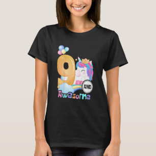Camiseta Noveno cumpleaños de niños de 9 años sorprendentes