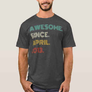 Camiseta Noveno cumpleaños de nueve años de edad desde abri
