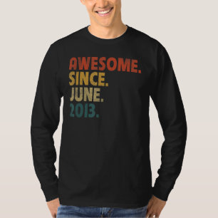 Camiseta Noveno cumpleaños de nueve años desde junio de 201
