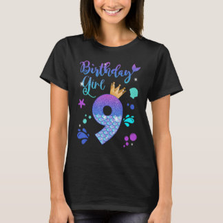 Camiseta Noveno cumpleaños de sirvienta Chica de 9 años es 