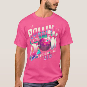 Camiseta Noveno Cumpleaños Del Fiesta De Boliche Rollin' 9