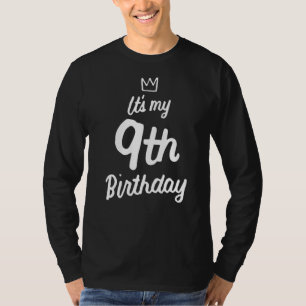 Camiseta Noveno cumpleaños es mi noveno cumpleaños, 9 años