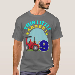 Camiseta Noveno cumpleaños Este Pequeño Agricultor Es 9 Gra