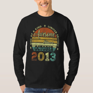 Camiseta Noveno cumpleaños increíble desde octubre de 2013