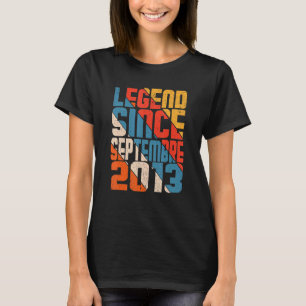 Camiseta Noveno cumpleaños increíble desde septiembre de 20
