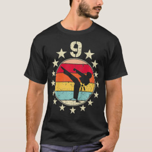 Camiseta Noveno cumpleaños Karate Noveno cumpleaños de 9 añ