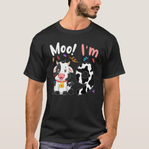 Camiseta Noveno cumpleaños Moo soy 9 Cow Farm Animal Barnya