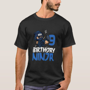 Camiseta Noveno cumpleaños, Ninja Bday, Fiesta de Shu, 9 añ
