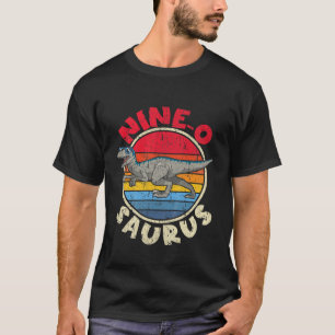 Camiseta Noveno Cumpleaños Nueve O Saurus I Velociraptor I 