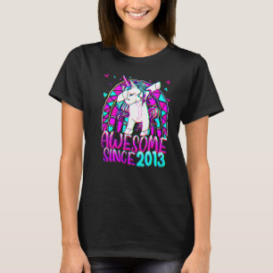 Camiseta Noveno cumpleaños Rainbow 9 años Dabbing Unicorn G