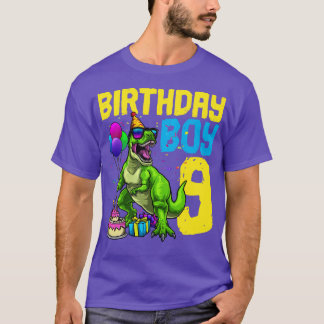 Camiseta Noveno cumpleaños TRex Dinosaur Birthday Boy