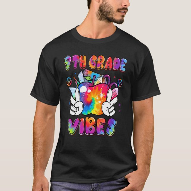 Camiseta Noveno grado Tye Chicas niños de vuelta a la escue (Anverso)