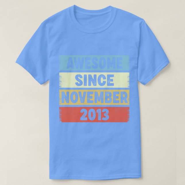 Camiseta Noveno nacimiento de 9 años desde noviembre de 201 (Diseño del anverso)