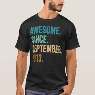 Camiseta Noveno nacimiento de 9 años desde septiembre de 20