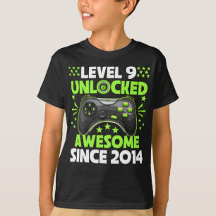 Camiseta Noveno Nacimiento Niño Nivel 9 Desbloqueado 2014