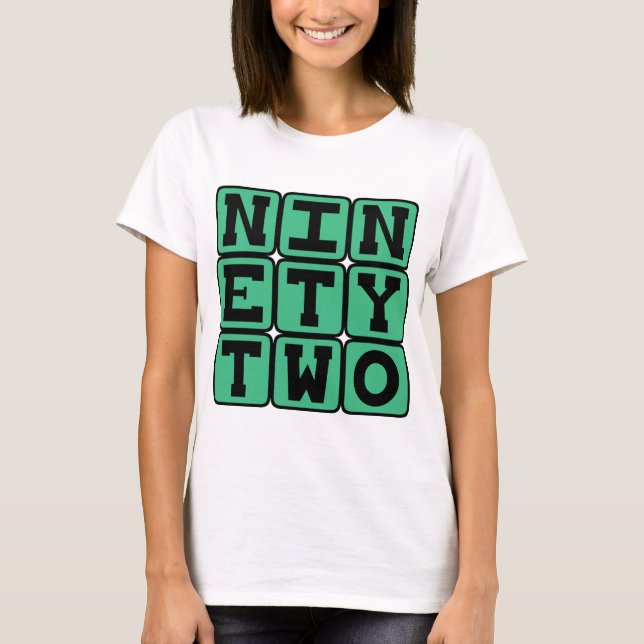 Camiseta Noventa y Dos, Número 92 (Anverso)