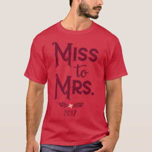 Camiseta Novia 2017 De Señorita a Sra. Fiesta de Boda  Lige