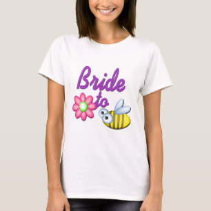 Camiseta Novia a abeja/ flor divertida