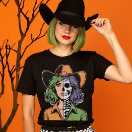 Camiseta Novia a Halloween del óseo Occidental