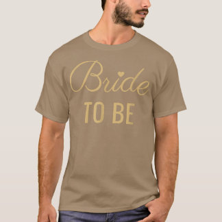 Camiseta Novia a ser , fuente y corazón dorados, Boda y nov
