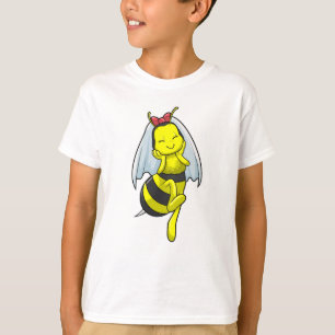 Camiseta Novia Abeja en Boda con Velo