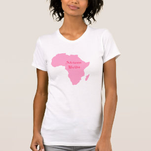 Camiseta "Novia africana" continente rosa suave de África