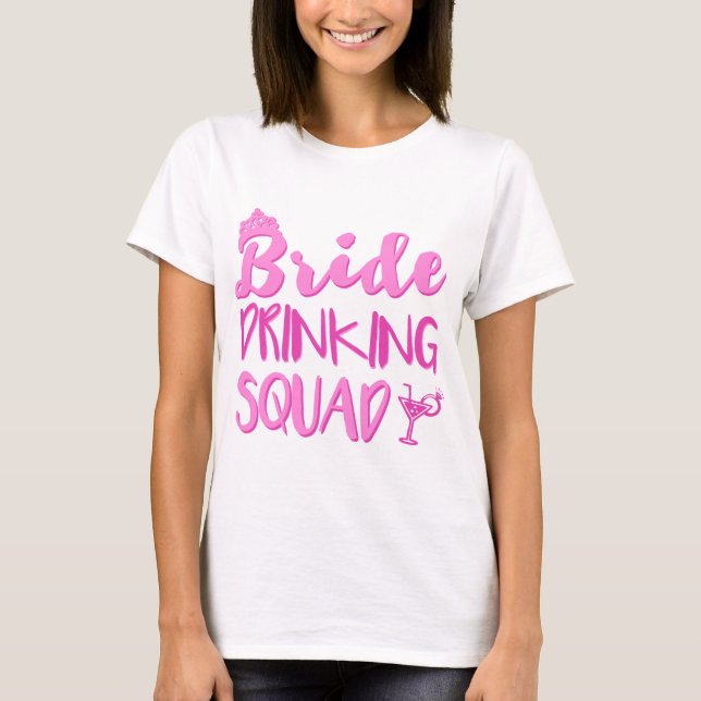 Camiseta Novia Bebe Squad Bachelorette Party (Anverso)