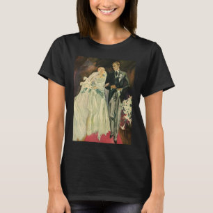 Camiseta Novia Boda y recién casados de arte vintage