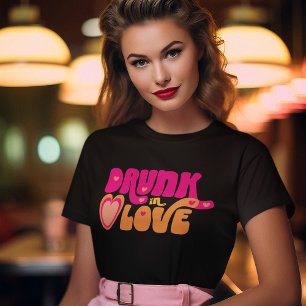 Camiseta Novia Borracha de Amor Retro