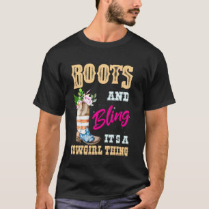 Camiseta Novia Chicas De Vaquera Ee.Uu. Bandera Boots Golpe