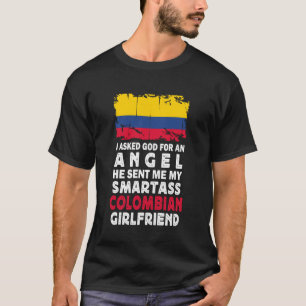 Camiseta Novia colombiana graciosa y lista bandera de Colom