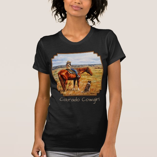 Camiseta Novia Colorado en Caballo de Ganado (Anverso)
