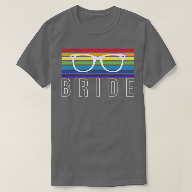 Camiseta Novia Colores Arcoíris Mujer LGBT 691 (Diseño del anverso)