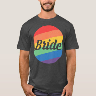 Camiseta Novia Colores Arcoíris Mujer LGBT Premium 