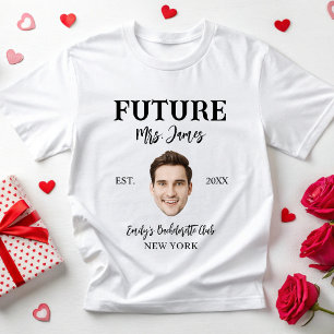 Camiseta Novia comprometida cara del novio Bach club social