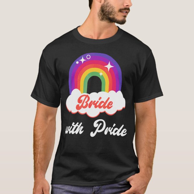Camiseta Novia con Boda lesbiana de orgullo (Anverso)