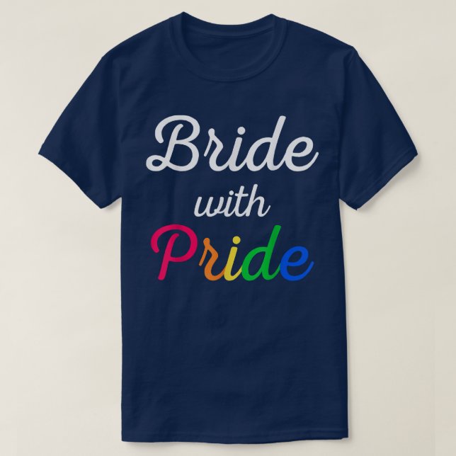 Camiseta Novia con Boda lesbiana de orgullo (Diseño del anverso)