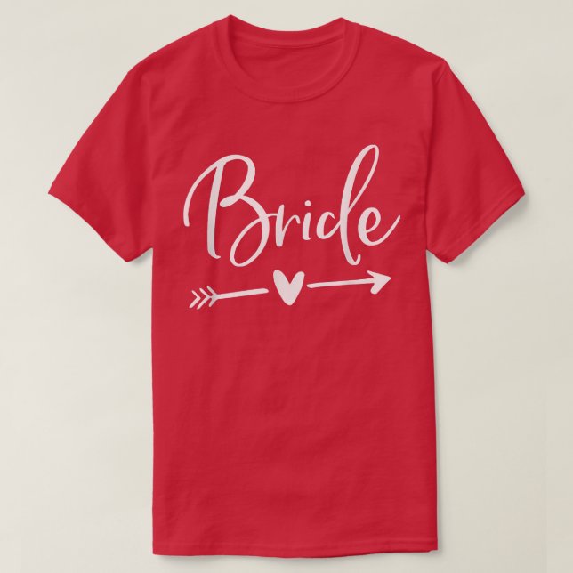 Camiseta Novia con flecha y corazón (Diseño del anverso)