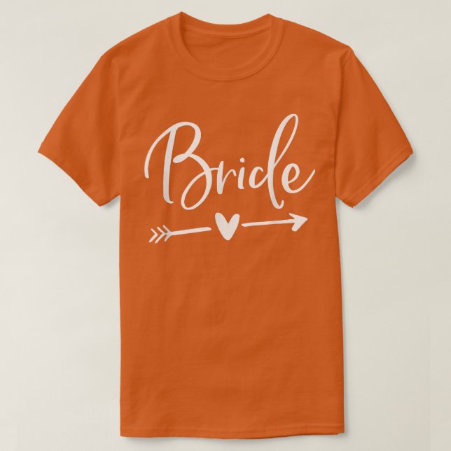 Camiseta Novia Con Flecha Y Corazón  (Diseño del anverso)
