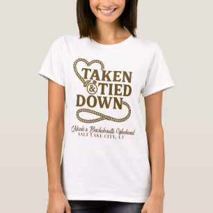Camiseta Novia Country Western Tomada y Atada