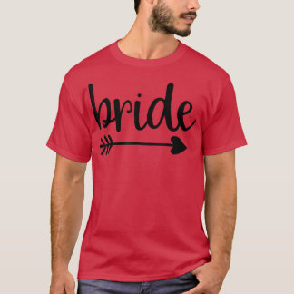Camiseta Novia Cute Arrow Funny Wedding Party Y Bachelore