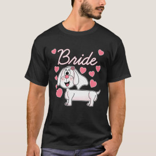 Camiseta Novia Dachshund Boda Perro Despedida de Soltera