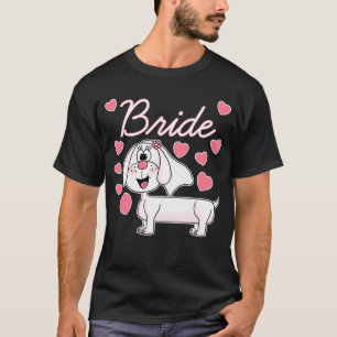Camiseta Novia Dachshund Boda Perro Despedida de soltera