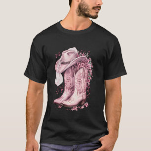 Camiseta Novia de Boda de Campo Sombrero de Vaquero Velo Ro