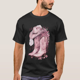 Camiseta Novia de Boda de Campo Sombrero de Vaquero Velo Ro