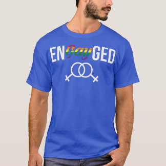 Camiseta Novia de boda lésbica LGBT comprometida femenina