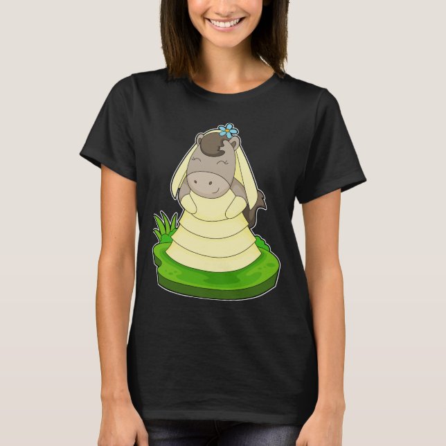 Camiseta Novia de Caballo Flor de Boda (Anverso)