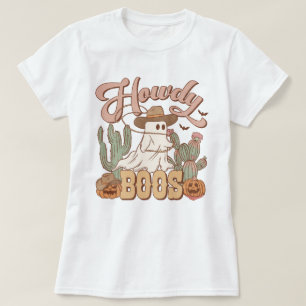 Camiseta Novia de campo occidental Howdy Boos Funny Hallowe
